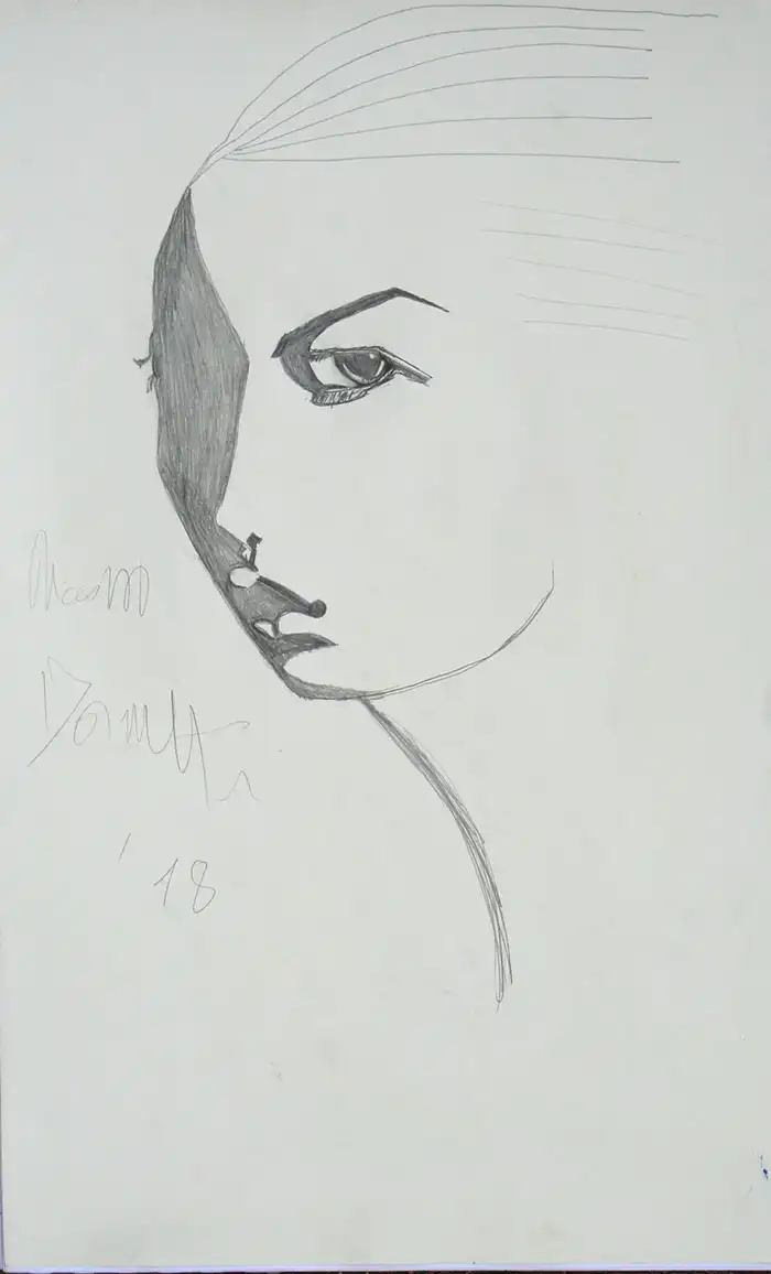 Senza Titolo - Testa donna cm 35x50